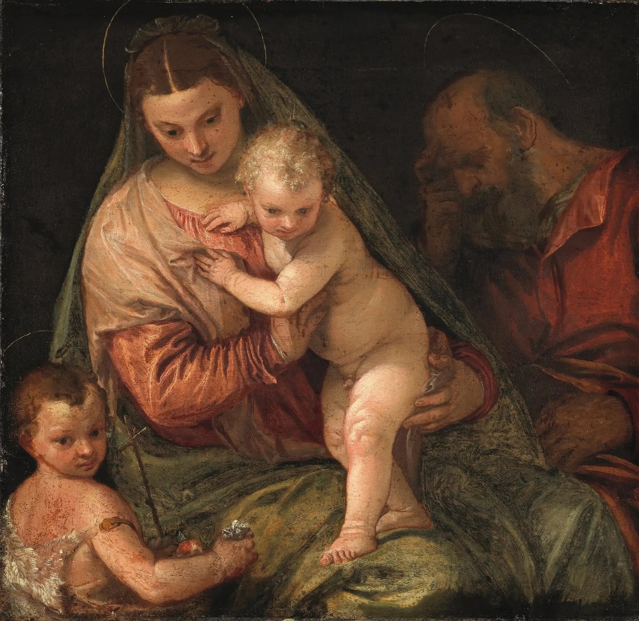 Sainte Famille avec le jeune saint Jean - Paul Véronèse image 1 copie peinte à la main à l’huile
