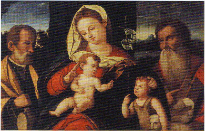 Sainte Famille avec saint Jérôme - Andrea Previtali