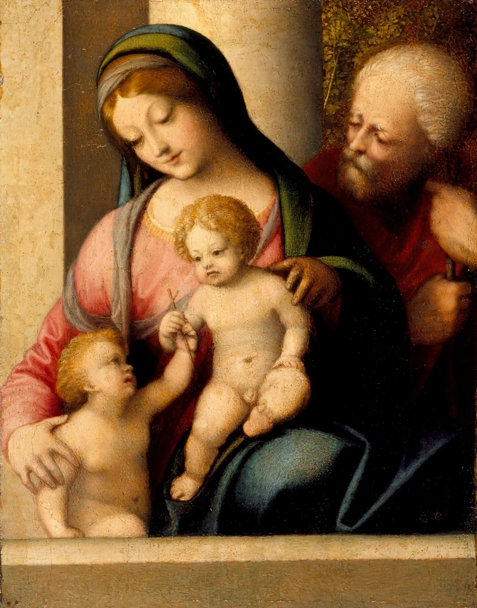 Sainte Famille et saint Jean - Antonio da Correggio image 1 reproduction de peinture à l’huile