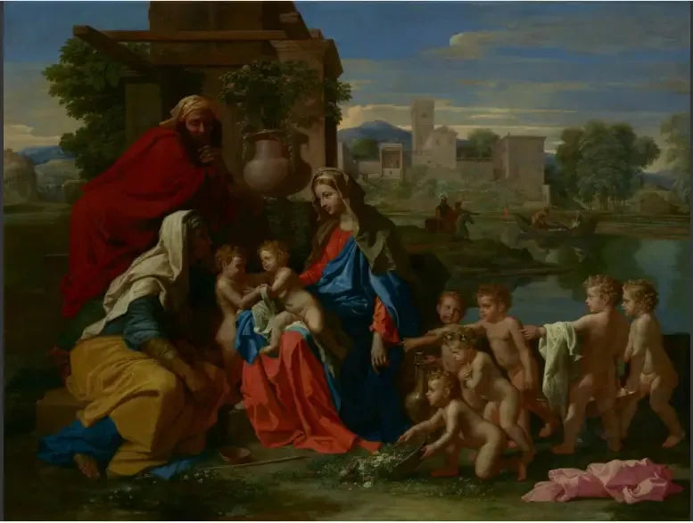 Sainte Famille - Nicolas Poussin image 1 copie de tableau peinte à la main