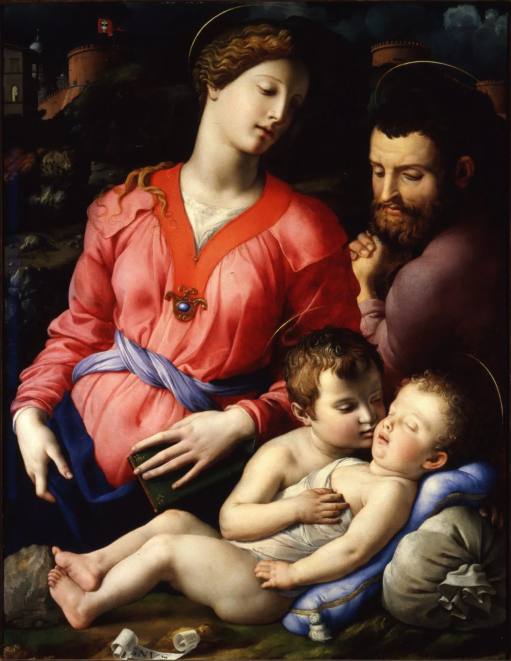 Sainte Famille Panciatichi - Bronzino image 1 copie peinte à la main à l’huile