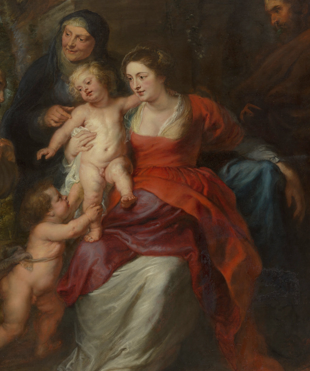Détail de la Vierge, de sainte Anne, de l’Enfant Jésus et du jeune saint Jean-Baptiste – Rubens