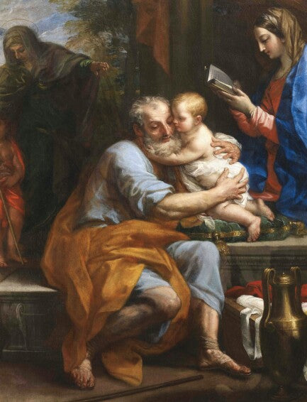 Sainte Famille : Saint Joseph avec l'Enfant Jésus - Carlo Maratta image 1 copie peinte à la main à l’huile