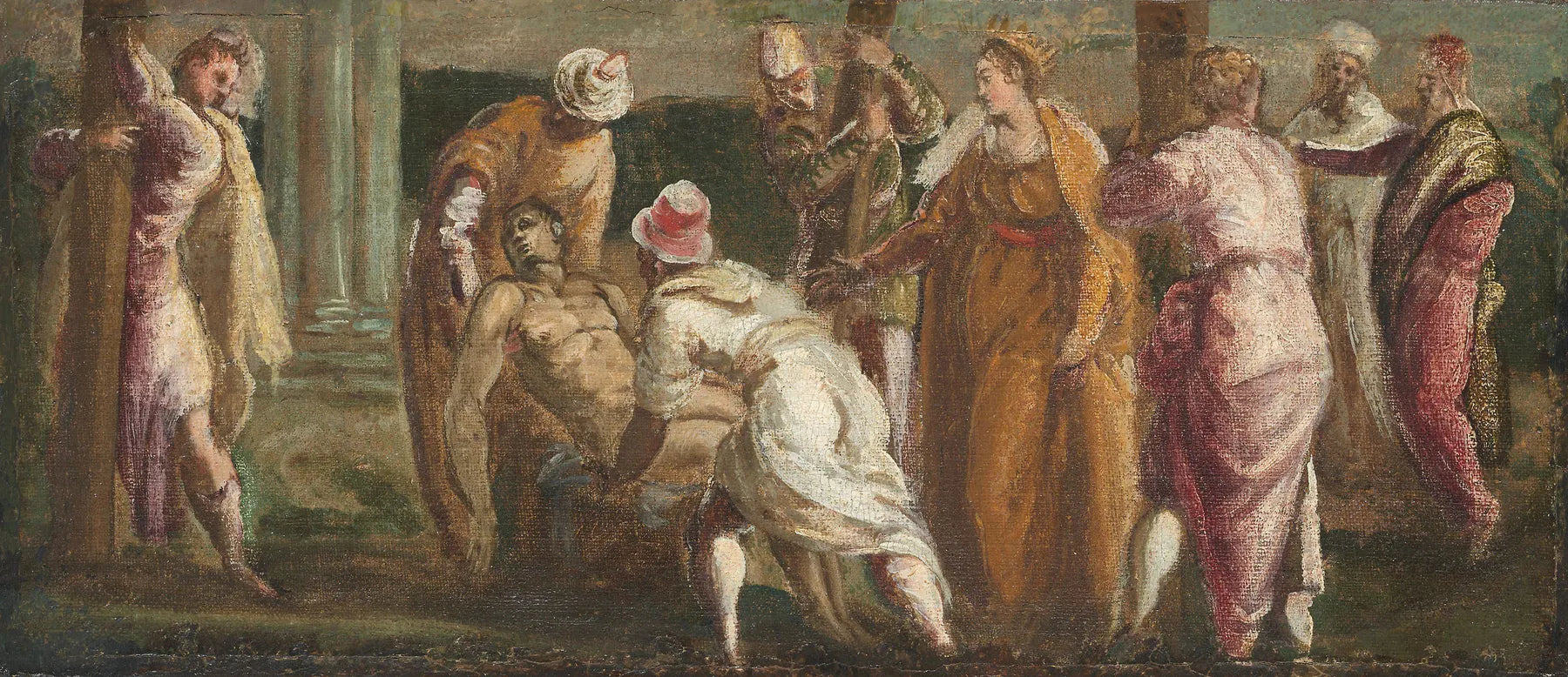 Sainte Hélène vérifiant la Vraie Croix - Jacopo Tintoretto image 1 reproduction artisanale de tableau