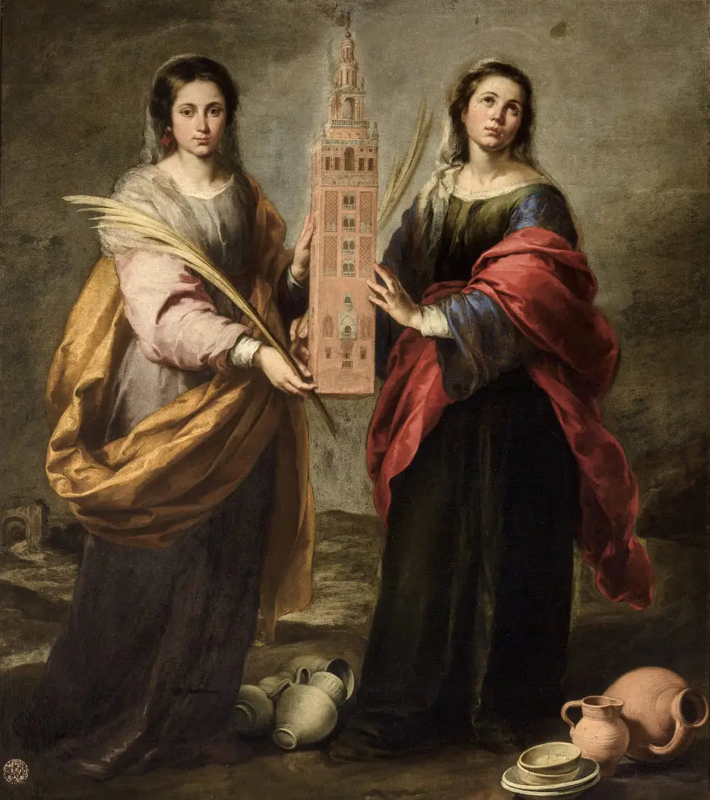 Sainte Justa et Sainte Rufina - Bartolomé Esteban Murillo image 1 reproduction d’œuvre d’art à l’huile