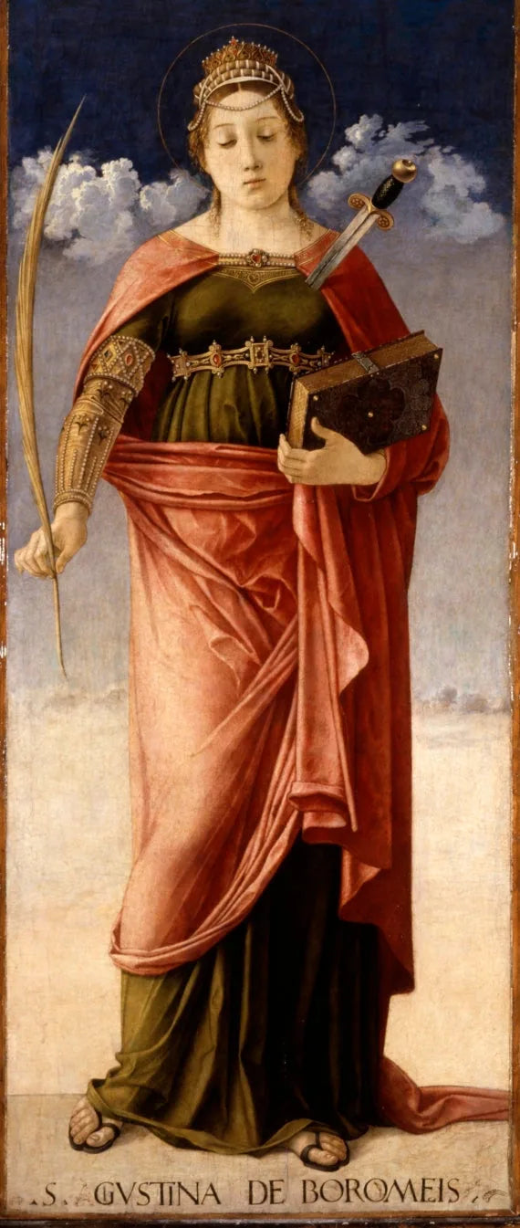 Sainte-Justine Borromée - Giovanni Bellini image 1 reproduction artisanale de tableau