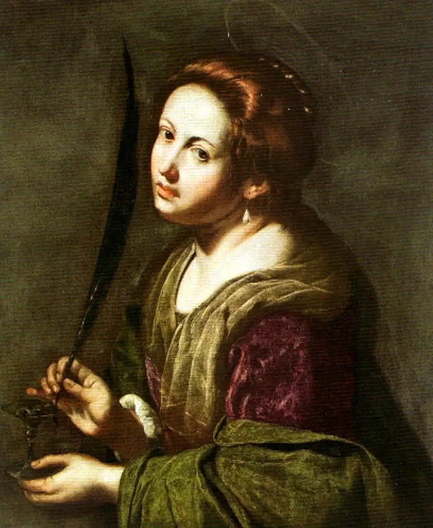 Sainte Lucie. - Artemisia Gentileschi image 1 copie de tableau peinte à la main