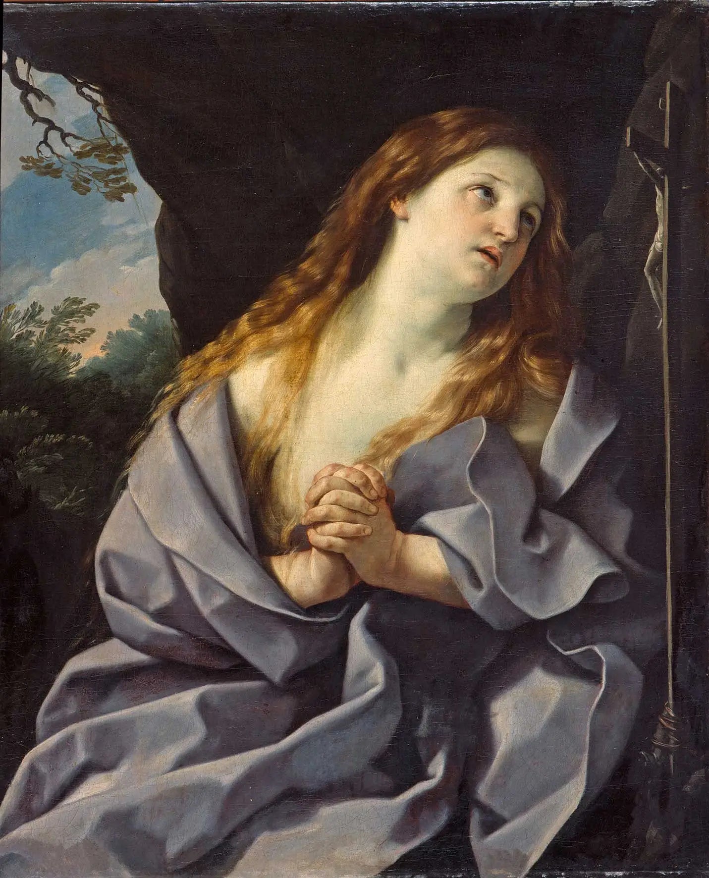 Sainte Madeleine en prière - Guido Reni image 1 copie de tableau peinte à la main