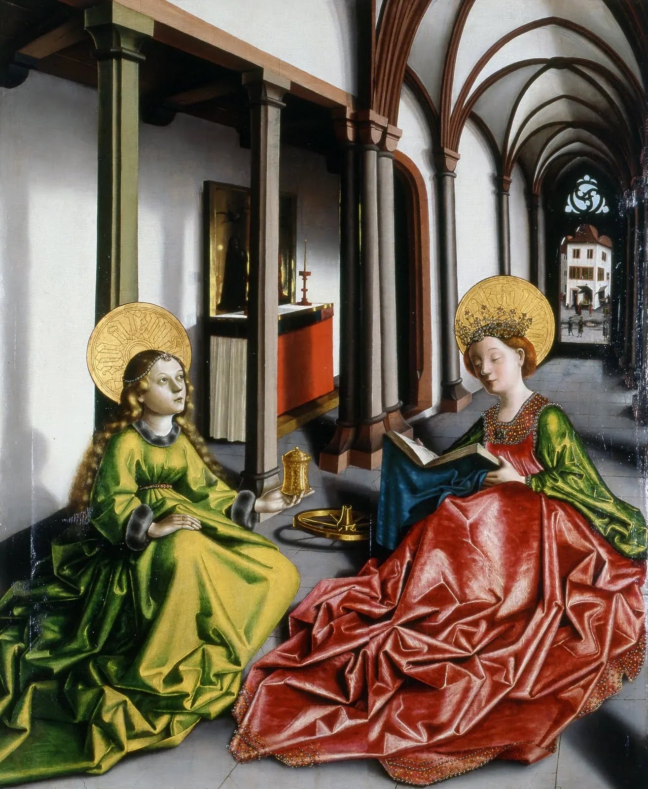 Sainte Madeleine et Sainte Catherine - Konrad Witz image 1 reproduction d’œuvre d’art à l’huile