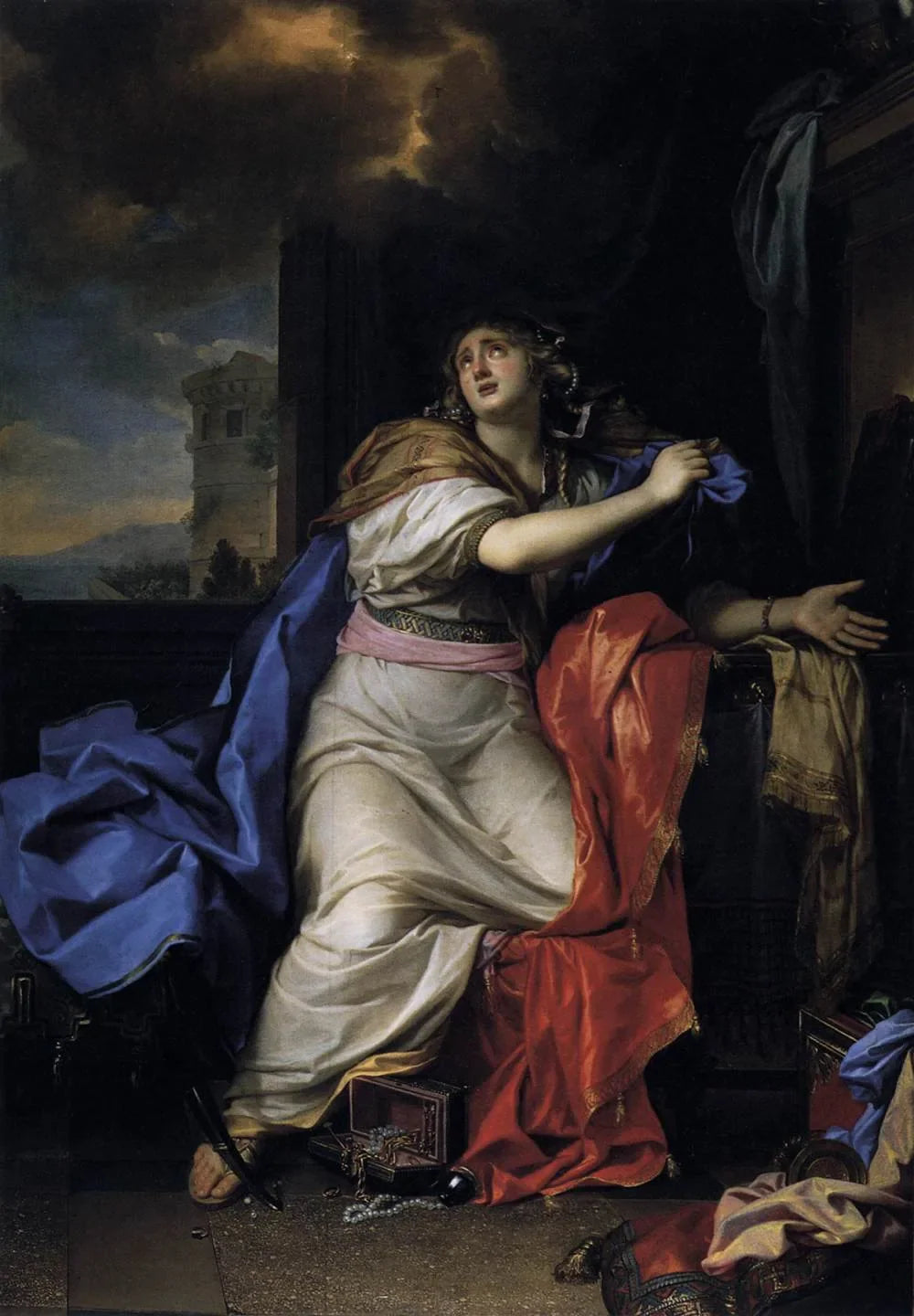Sainte Madeleine repentante renonce à toutes les vanités de la vie - Charles Le Brun image 1 copie peinte à la main à l’huile
