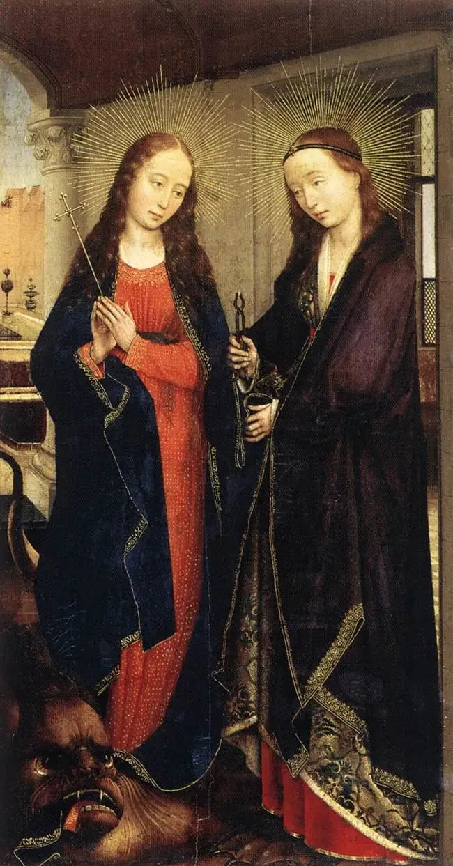 Sainte Marguerite et Sainte Apollonie - Rogier van der Weyden image 1 reproduction d’œuvre d’art à l’huile