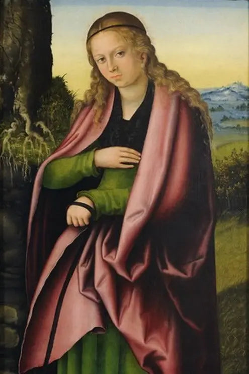 Sainte Marguerite - Lucas Cranach the Elder image 1 copie peinte à la main à l’huile