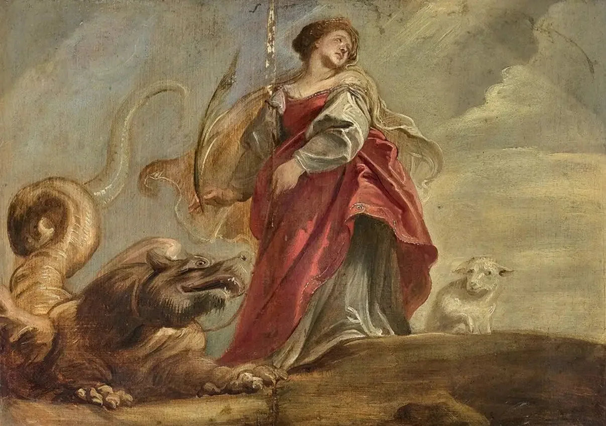 Sainte Marguerite - Peter Paul Rubens image 1 tableau peint à l’huile sur toile
