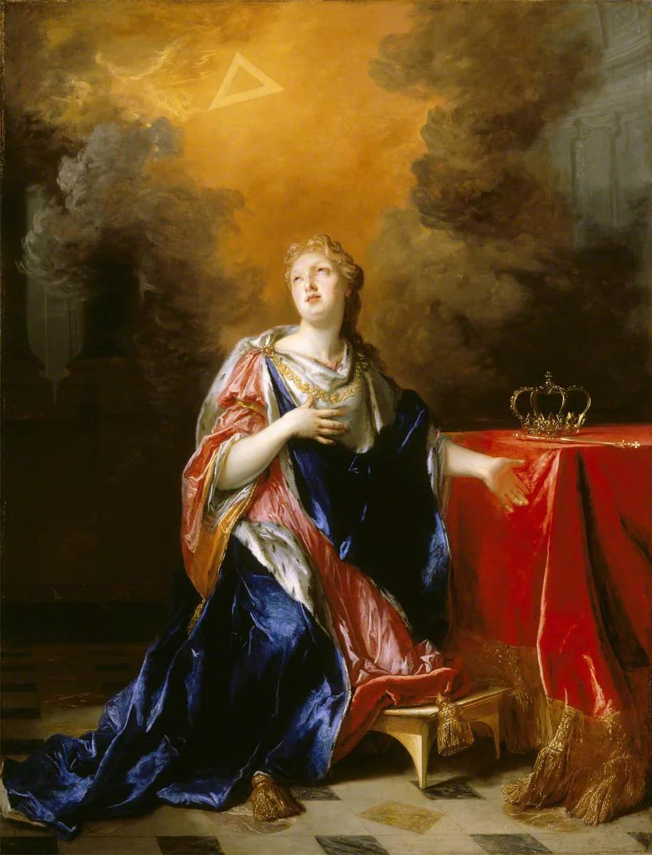 Sainte Marguerite, reine d'Écosse (1045/6–1093) - Nicolas de Largillière image 1 copie de tableau peinte à la main