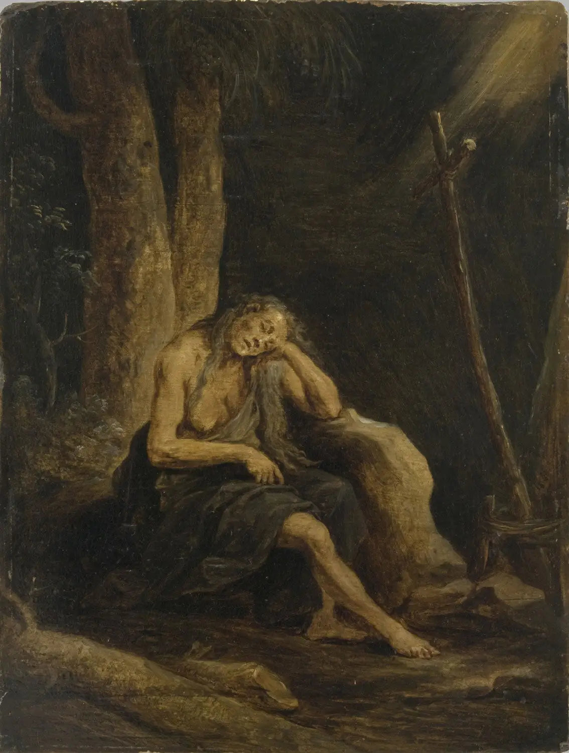 Sainte Marie d'Égypte au désert - David Teniers le Jeune image 1 tableau peint à l’huile sur toile