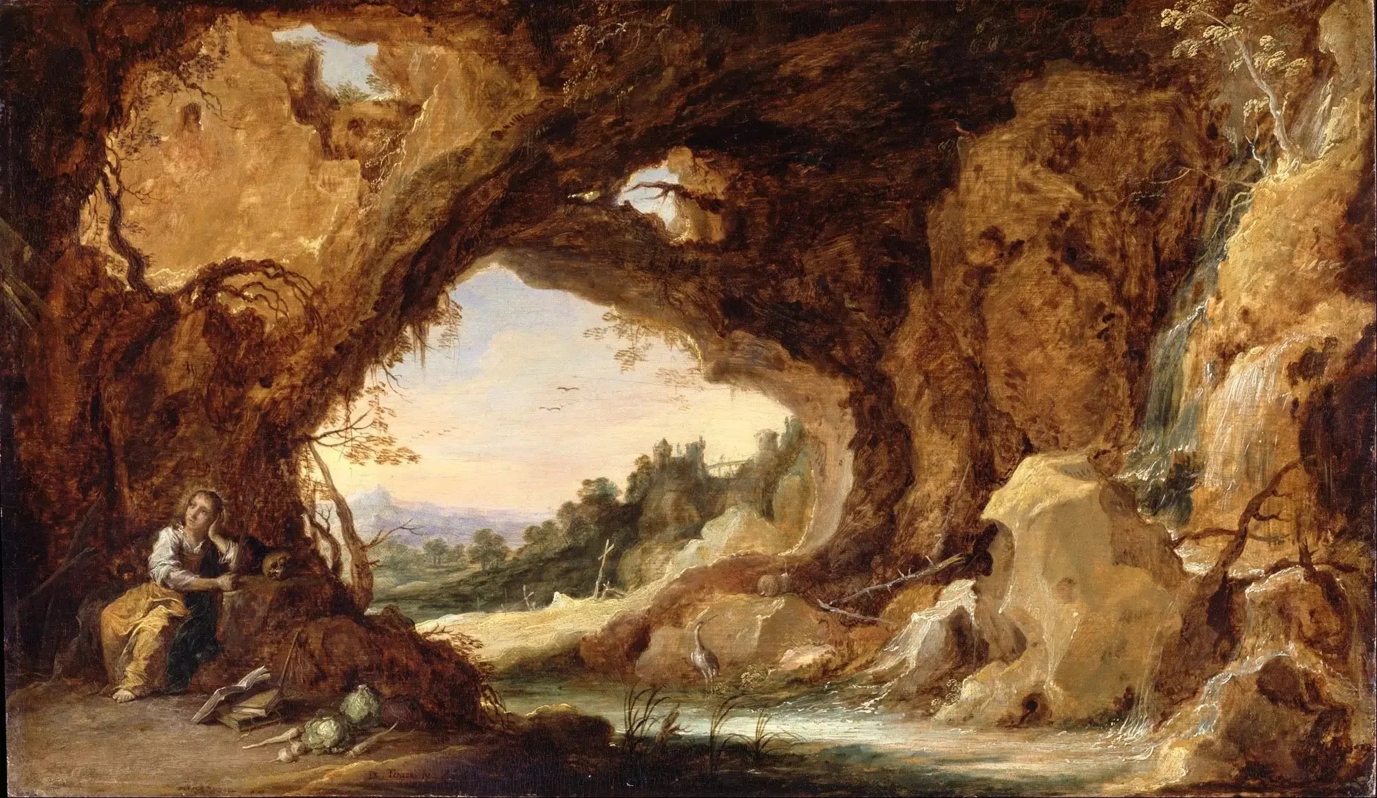 Sainte Marie-Madeleine en pénitence - David Teniers le Jeune image 1 reproduction de peinture à l’huile