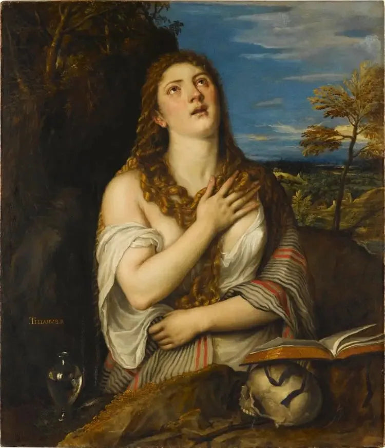 Sainte Marie-Madeleine en pénitente - Titian image 1 reproduction artisanale de tableau