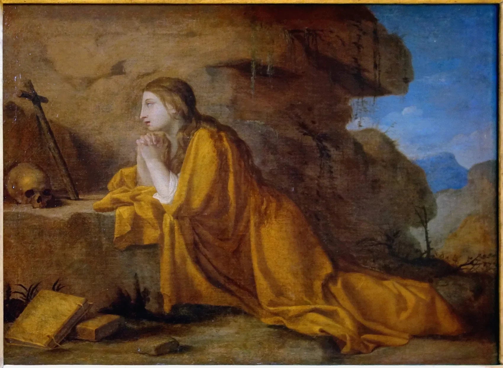 Sainte Marie-Madeleine en prière - Eustache Le Sueur image 1 copie peinte à la main à l’huile