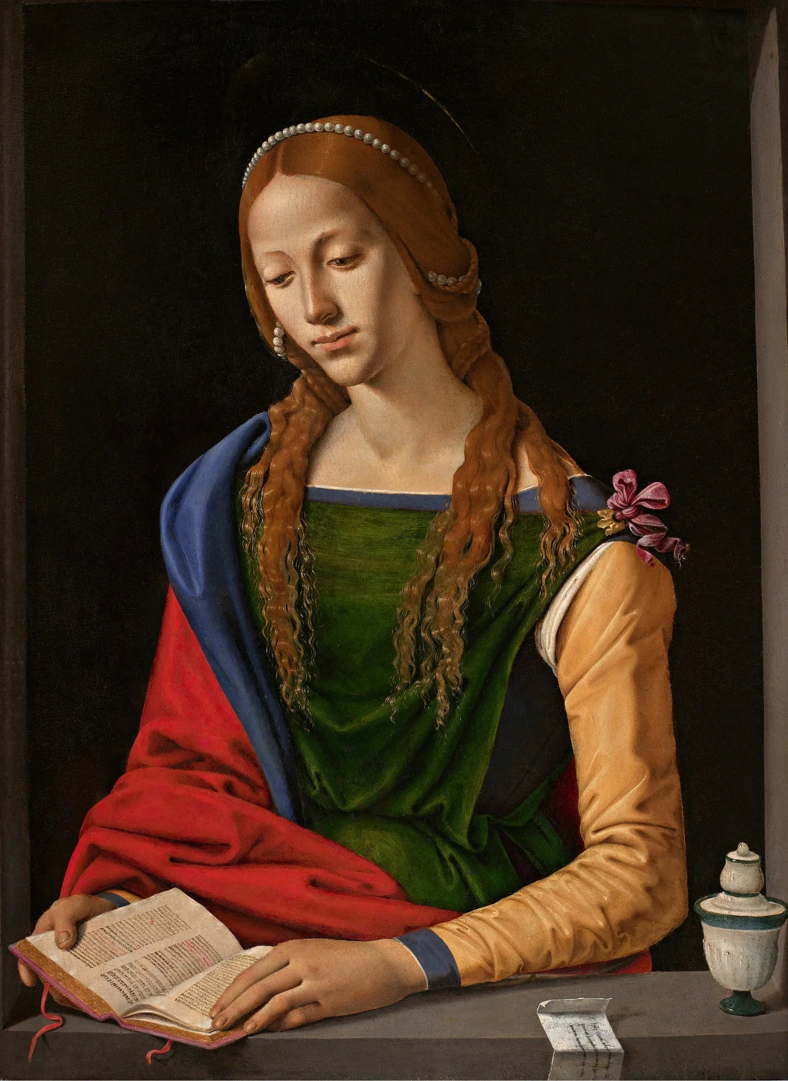 Sainte Marie Madeleine lisant - Piero di Cosimo image 1 tableau peint à l’huile sur toile