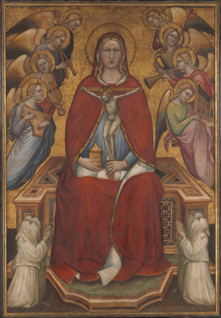 Sainte Marie-Madeleine tenant un crucifix; (revers) La flagellation - Spinello Aretino (Spinello di Luca Spinelli)