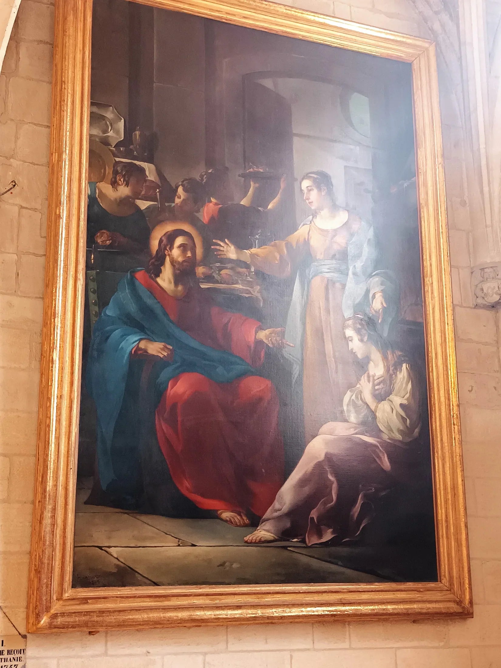 Sainte Marthe recevant le Christ à Béthanie - Joseph-Marie Vien image 1 reproduction artisanale de tableau