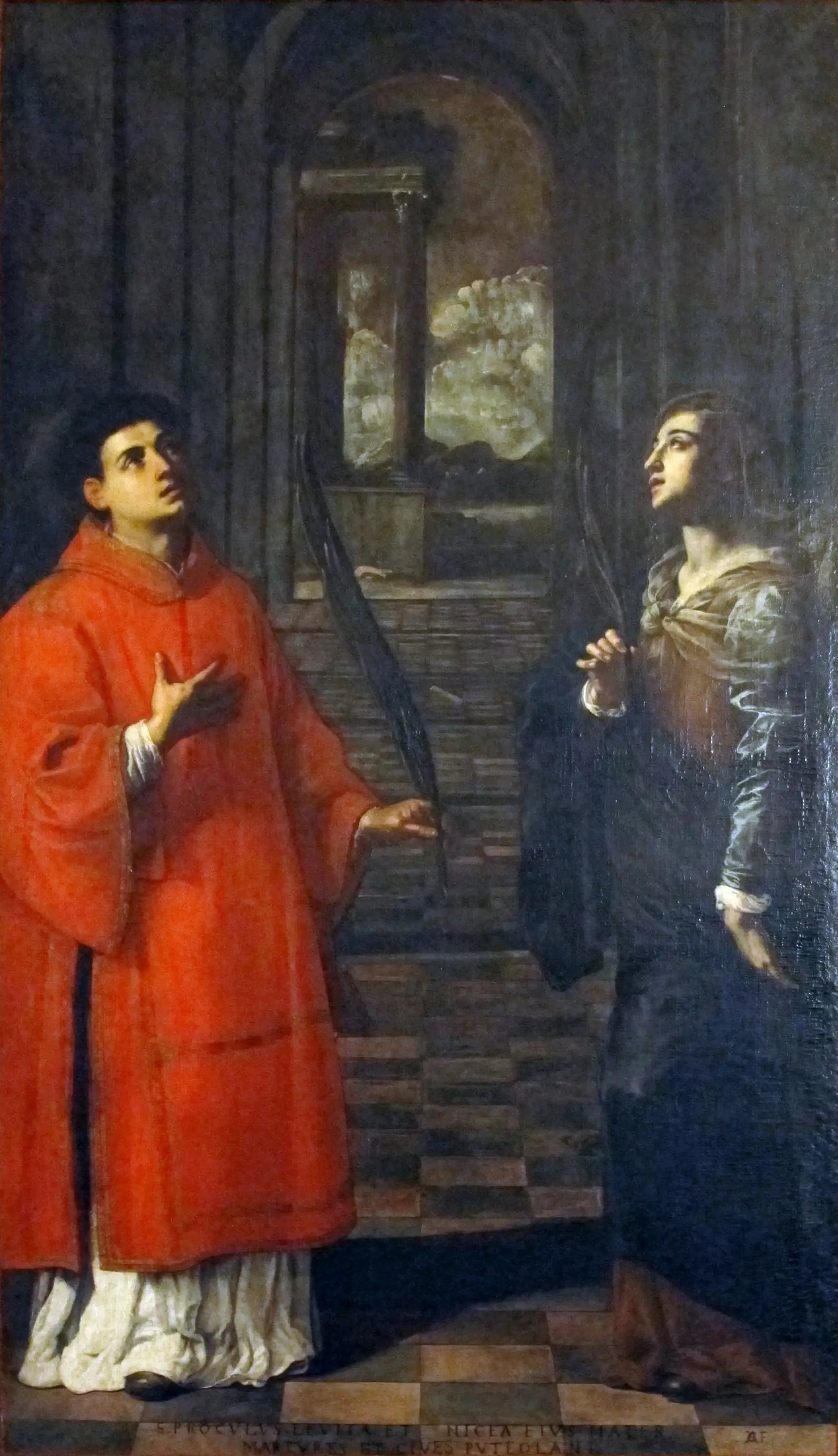 Sainte Procule de Pouzzoles et sa mère de Santa Nicée - Artemisia Gentileschi image 1 reproduction artisanale de tableau