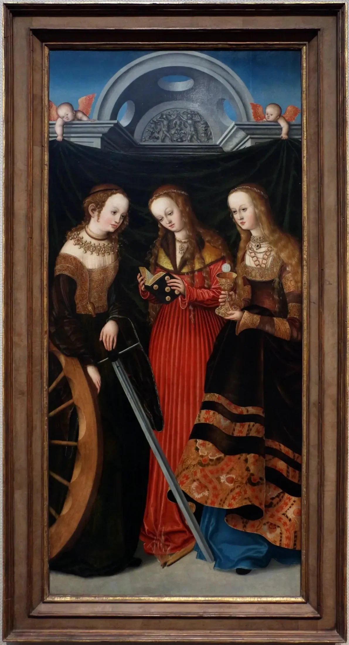 Saintes Catherine, Marguerite et Barbara - Lucas Cranach the Elder image 1 reproduction réalisée par Alpha Reproduction