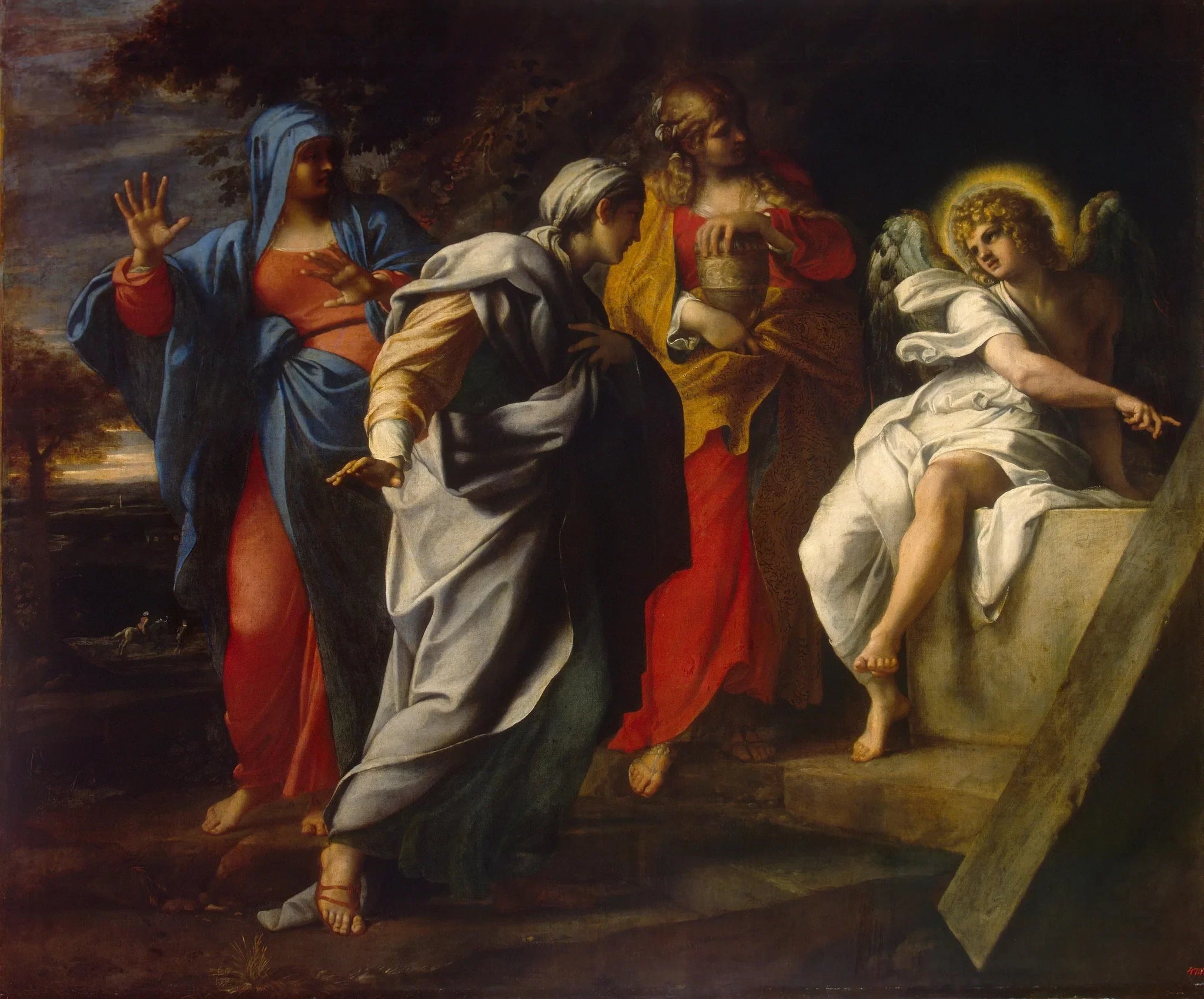 Saintes femmes au tombeau du Christ - Annibale Carracci image 1 reproduction de peinture à l’huile
