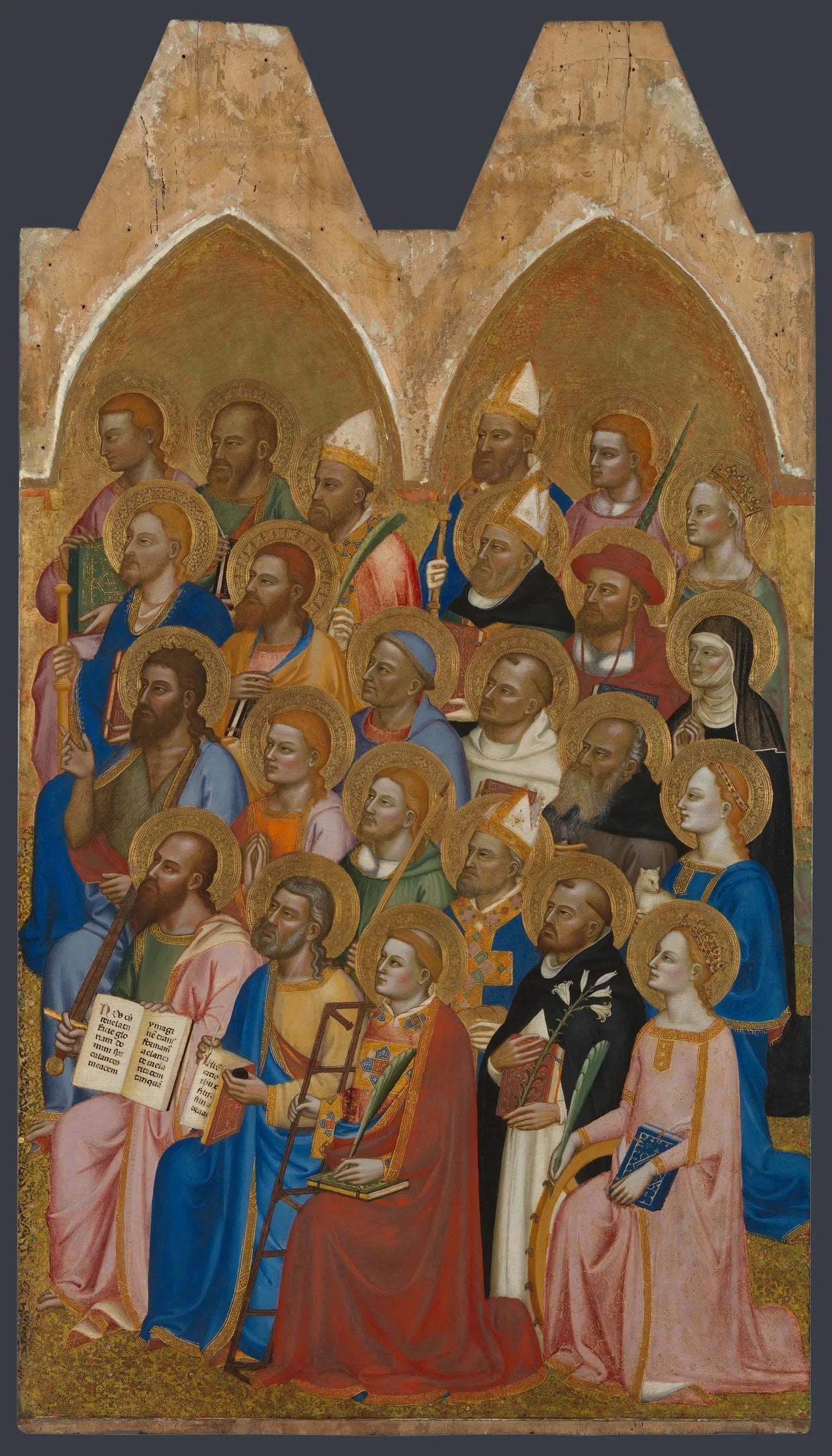 Saints adorateurs : Panneau principal droit - Jacopo di Cione image 1 copie peinte à la main à l’huile