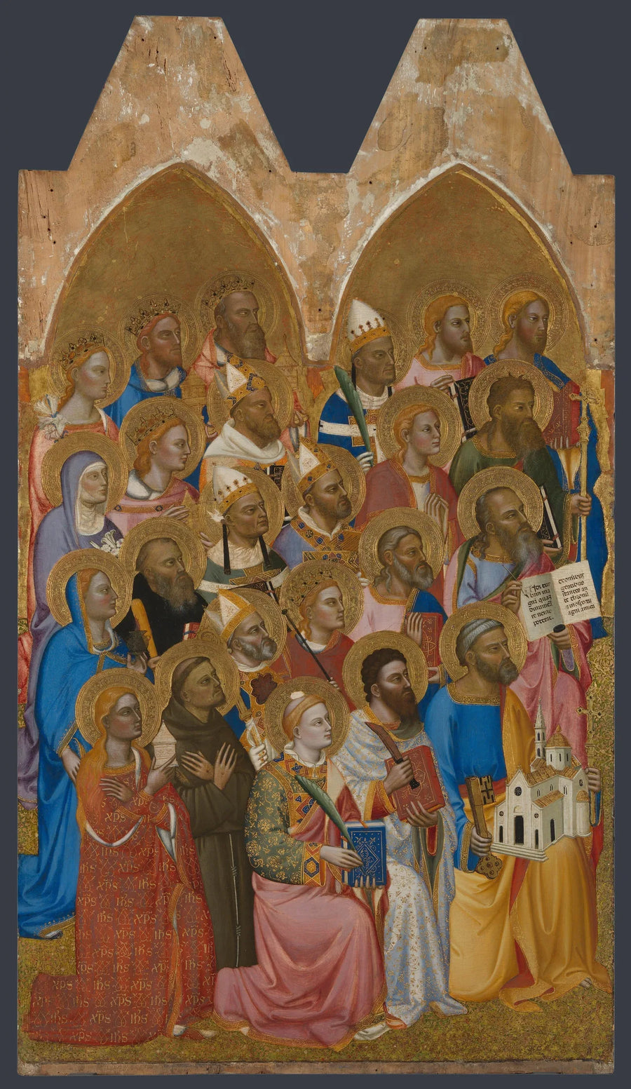 Saints adorateurs : Panneau principal gauche - Jacopo di Cione