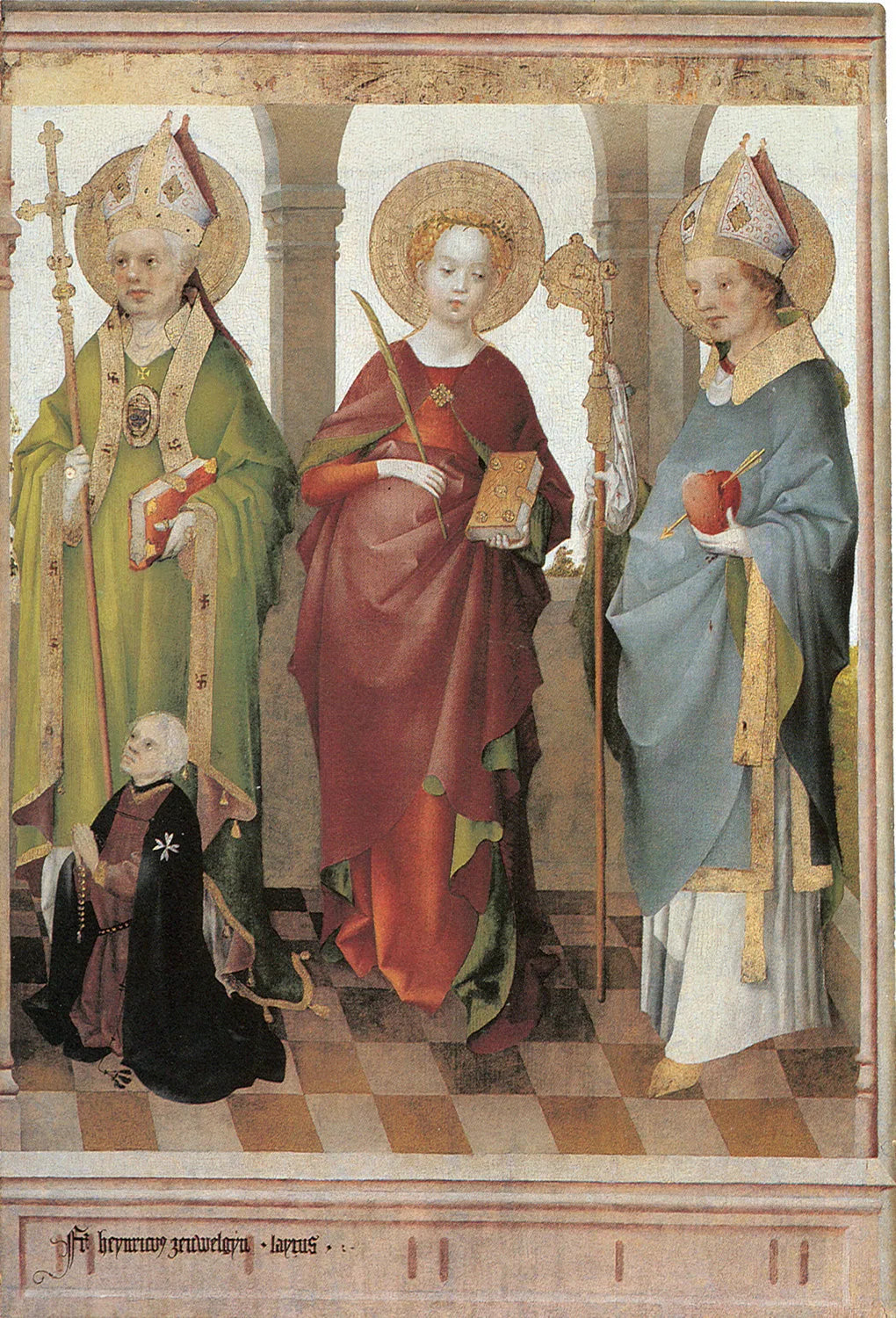 Saints Ambroise, Cécile et Augustin - Stefan Lochner image 1 tableau peint à l’huile sur toile
