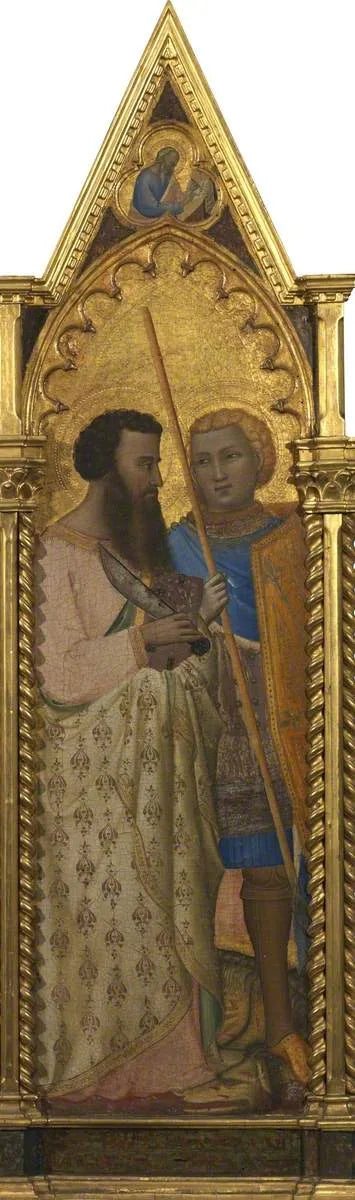 Saints Barthélemy et Georges (polyptyque, panneau 2 sur 5) - Bernardo Daddi image 1 reproduction réalisée par Alpha Reproduction