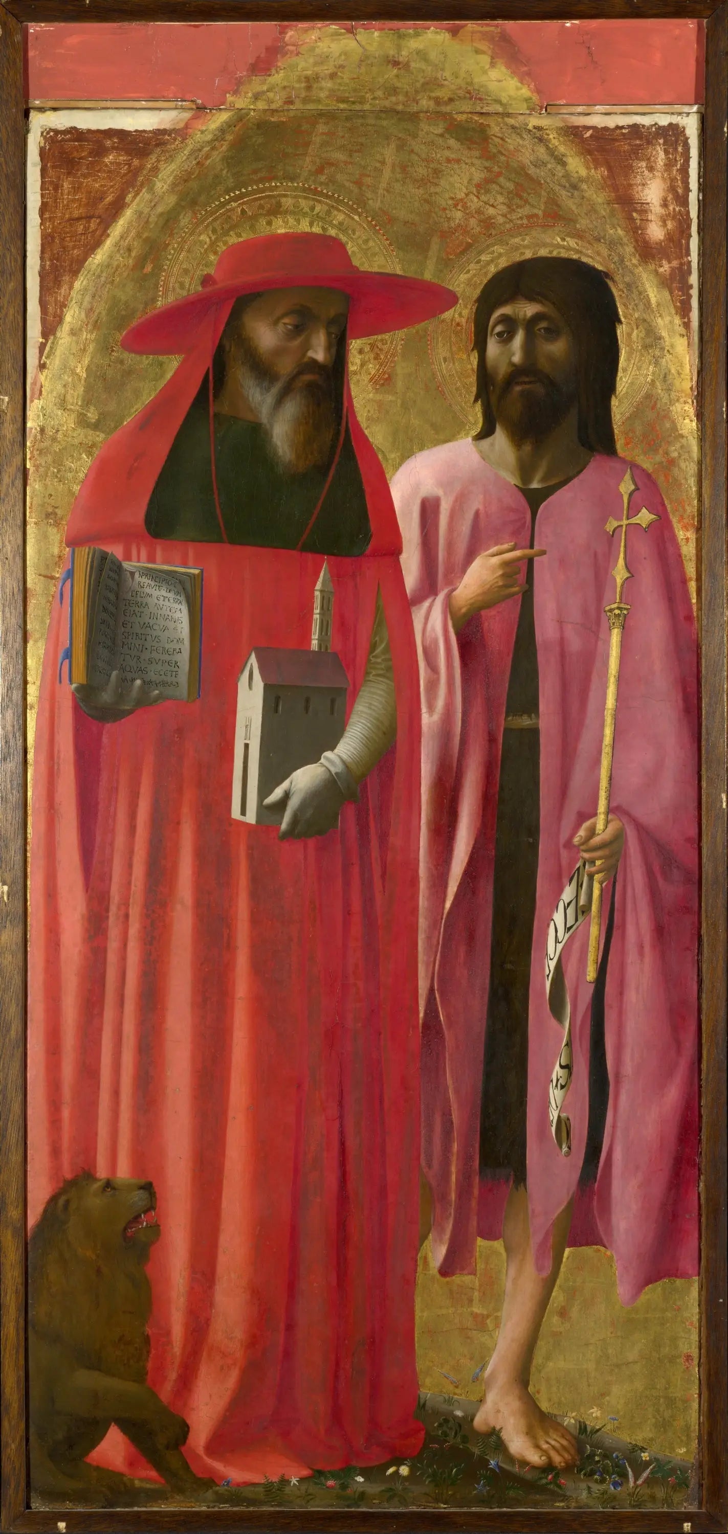 Saints Jérôme et Jean-Baptiste - Masaccio image 1 copie peinte à la main à l’huile