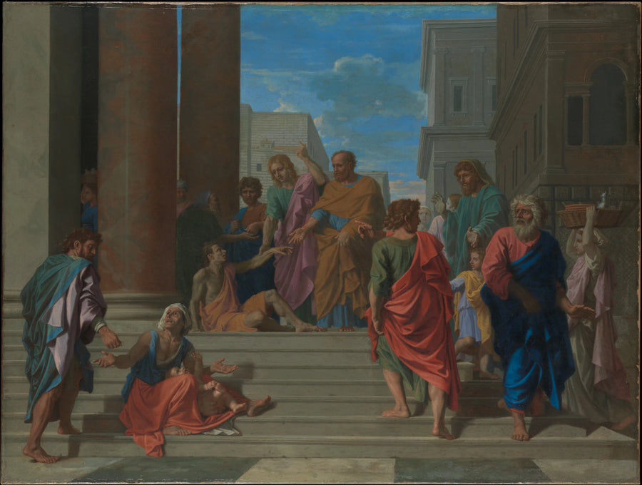 Saints Pierre et Jean guérissant le paralytique - Nicolas Poussin
