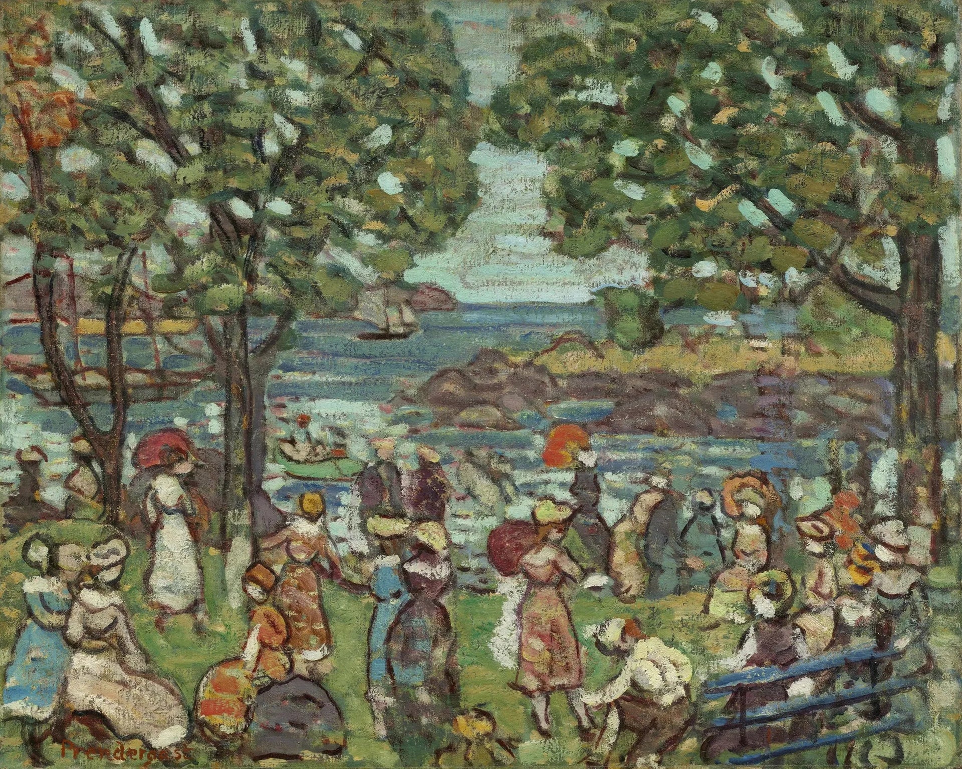Salem Cove - Maurice Prendergast image 1 reproduction artisanale de tableau