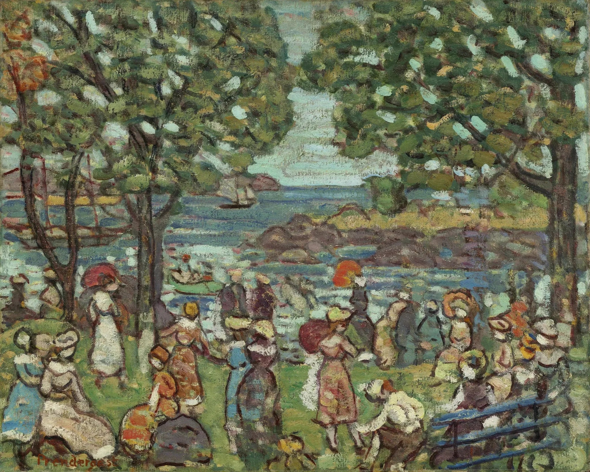 Salem Cove - Maurice Prendergast image 1 reproduction artisanale de tableau