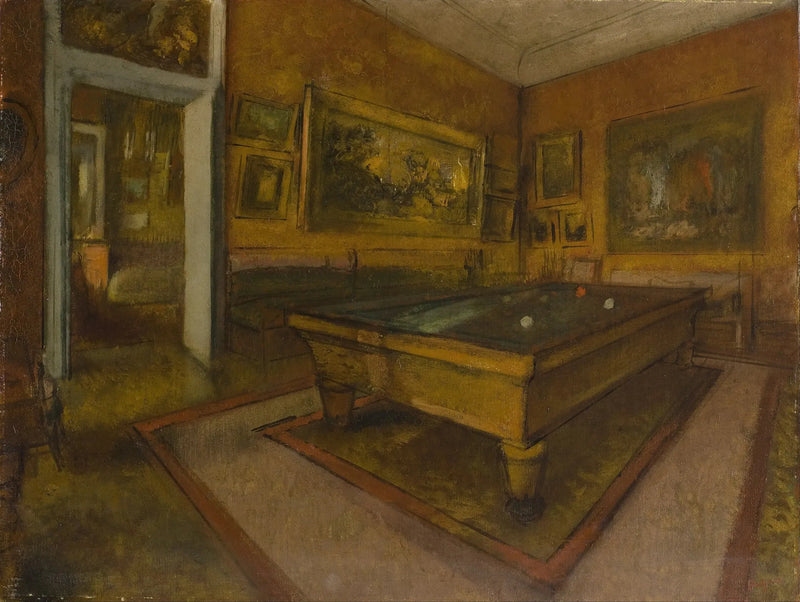 Salle de billard au Ménil-Hubert - Edgar Degas