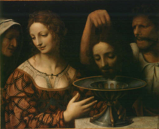 Salomé avec la tête de saint Jean-Baptiste - Bernardino Luini image 1 reproduction artisanale de tableau