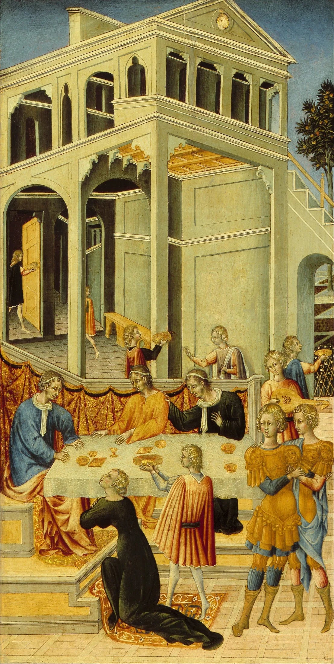 Salomé demande à Hérode la tête de saint Jean-Baptiste - Giovanni di Paolo image 1 reproduction artisanale de tableau