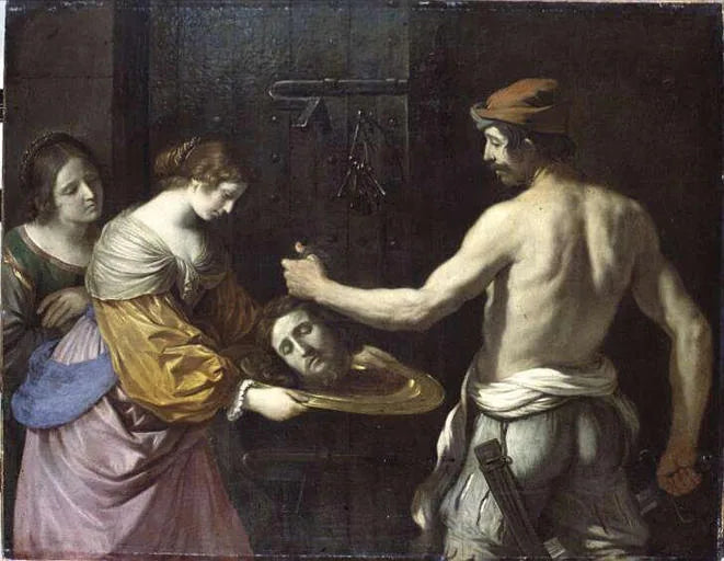 Salomé recevant la tête de saint Jean-Baptiste - Guercino image 1 copie de tableau peinte à la main