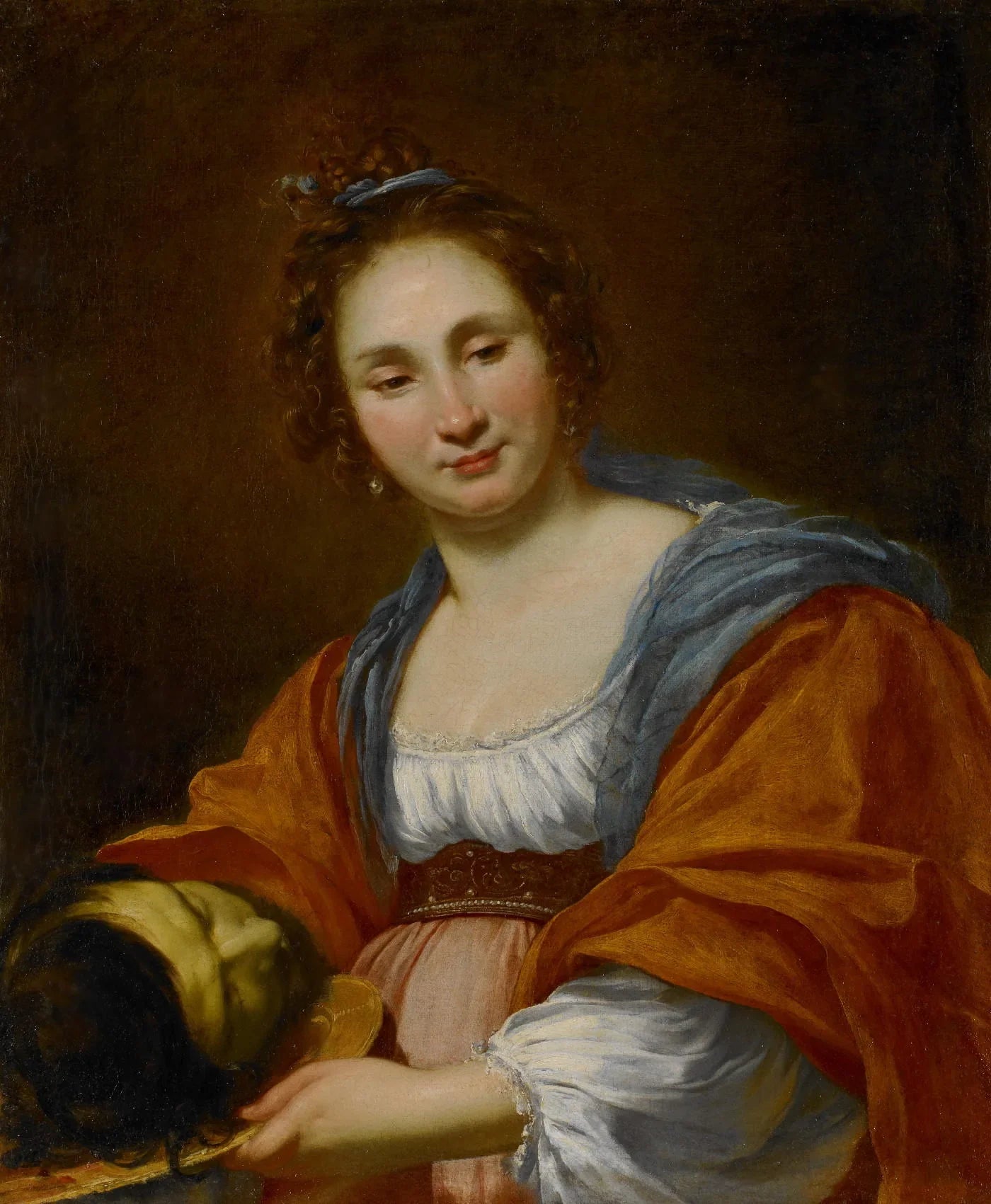 Salomé recevant la tête de saint Jean-Baptiste - Simon Vouet image 1 copie de tableau peinte à la main