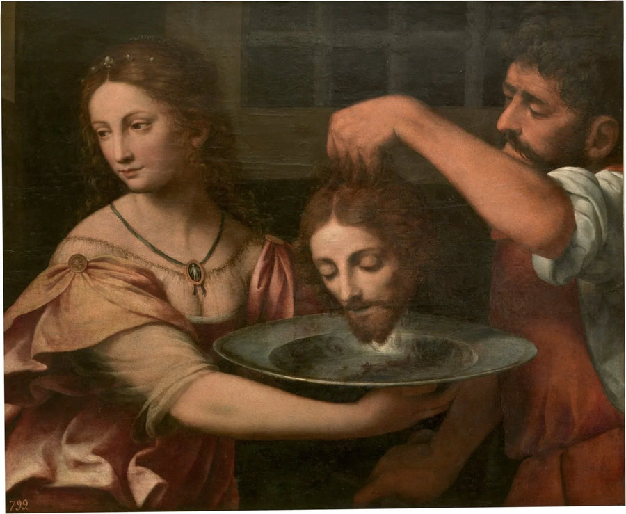 Salomé recibiendo la cabeza del Bautista - Bernardino Luini