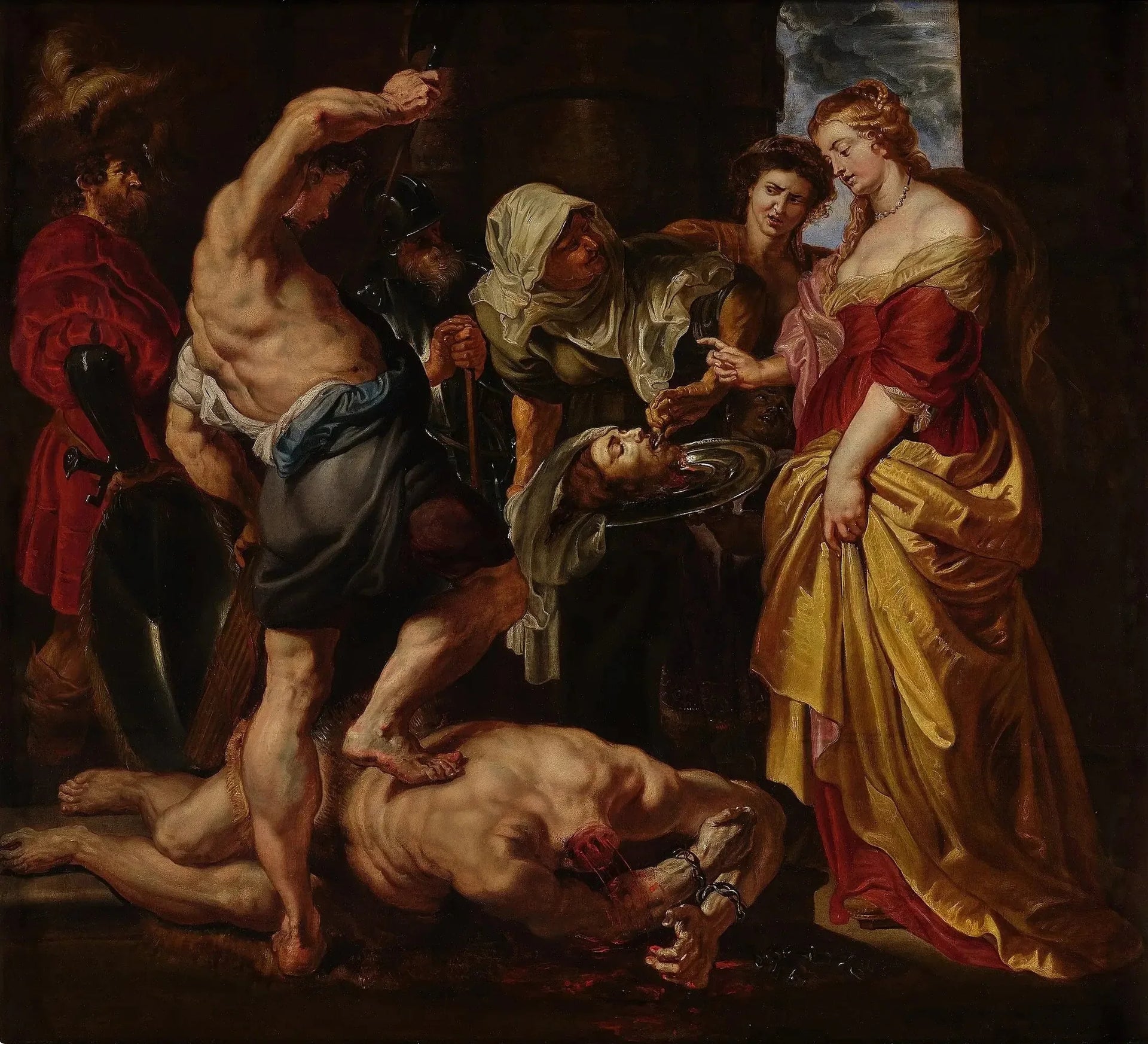 Salomé reçoit la tête de Jean-Baptiste des mains du bourreau - Peter Paul Rubens image 1 tableau peint à l’huile sur toile