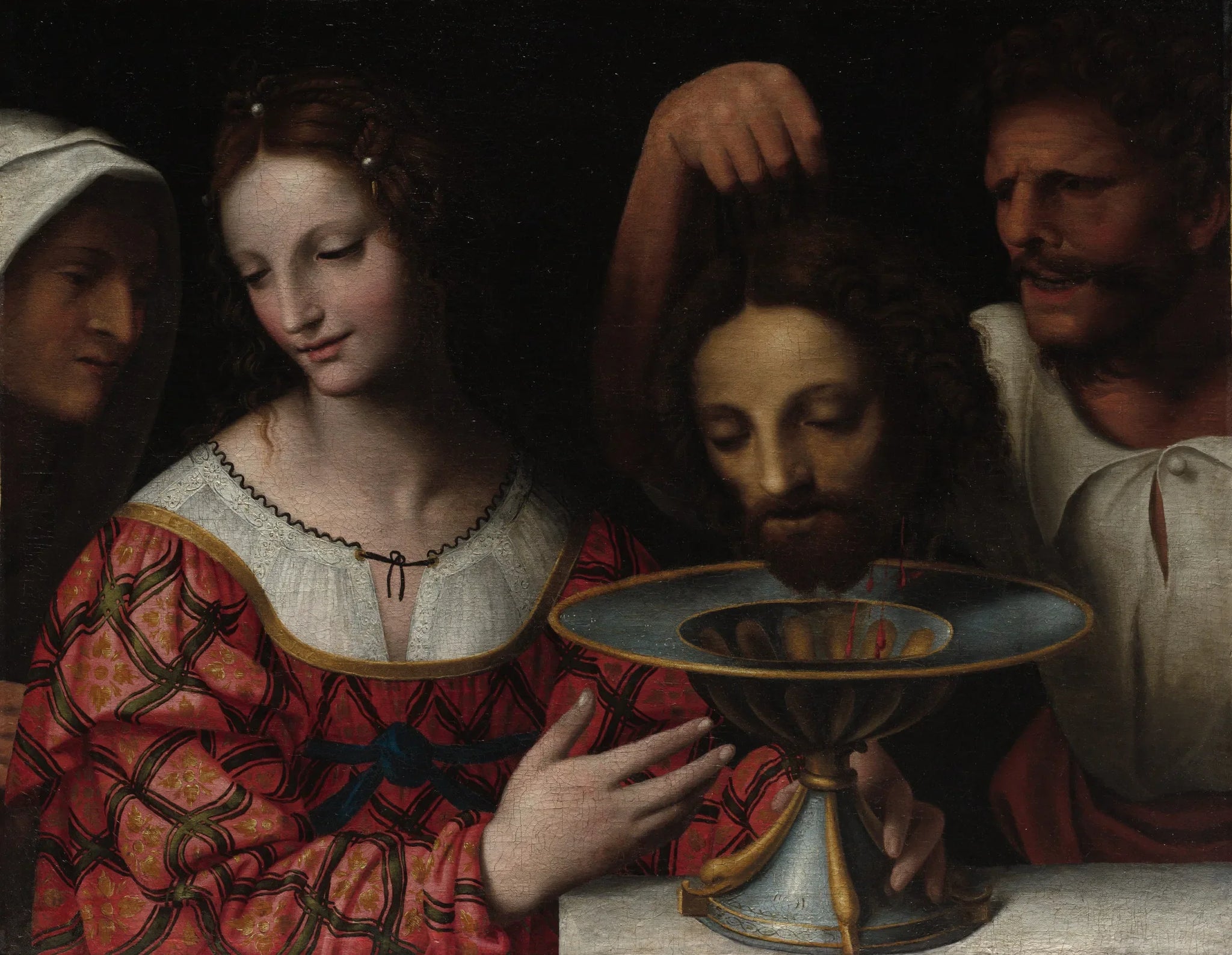 Salomé tenant la tête de saint Jean-Baptiste - Bernardino Luini image 1 tableau peint à l’huile sur toile