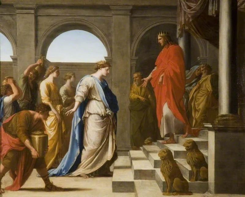 Salomon et la reine de Saba - Eustache Le Sueur image 1 tableau peint à l’huile sur toile