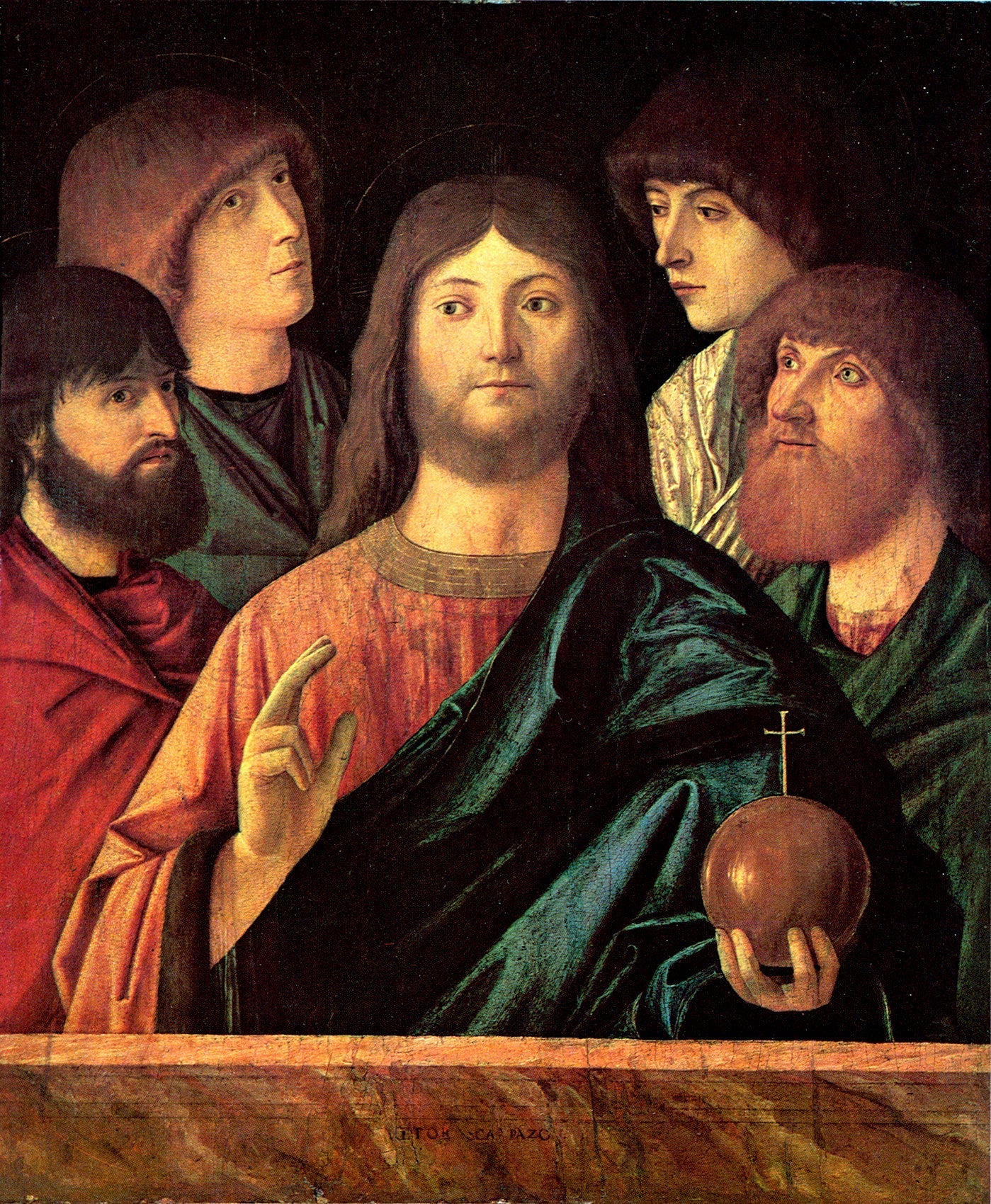 Salvator Mundi avec les apôtres - Vittore Carpaccio image 1 tableau peint à l’huile sur toile