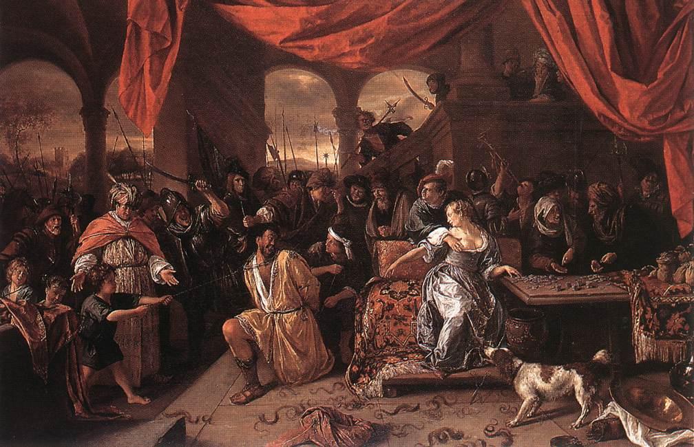 Samson et Dalila - Jan Steen image 1 reproduction d’œuvre d’art à l’huile
