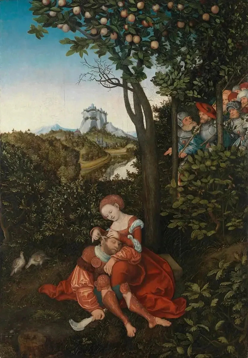 Samson et Dalila - Lucas Cranach the Elder image 1 copie de tableau peinte à la main