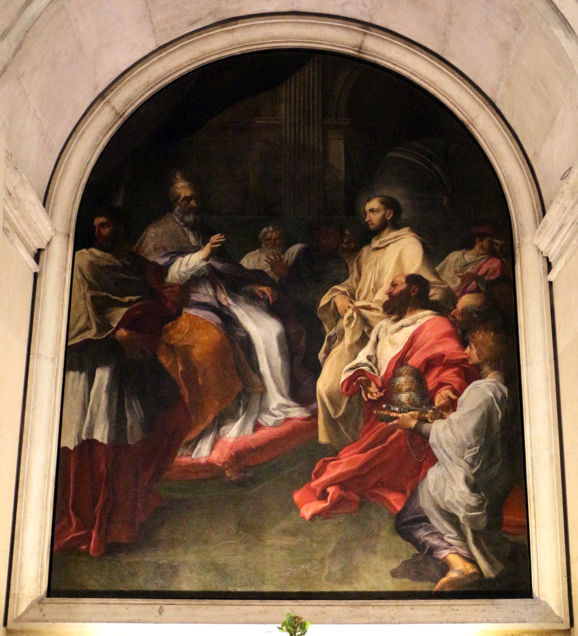 San Bernardo induce l’antipapa Vittore IV ad umiliarsi - Carlo Maratta image 1 tableau peint à l’huile sur toile