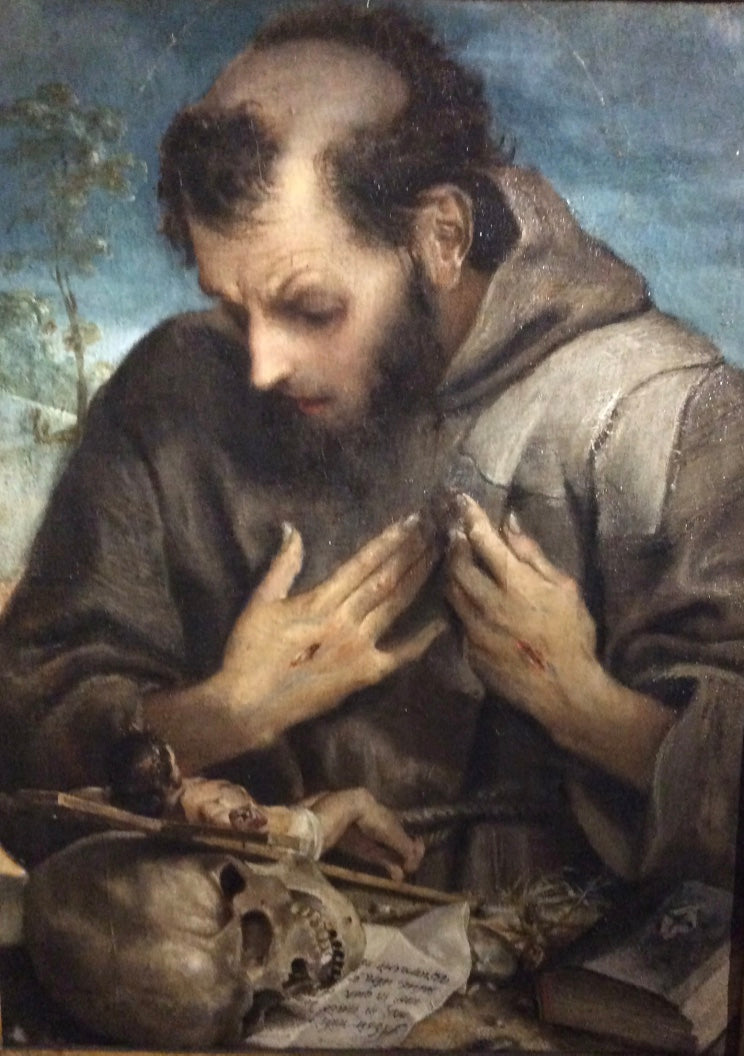 San Francesco penitente - Annibale Carracci image 1 reproduction artisanale de tableau